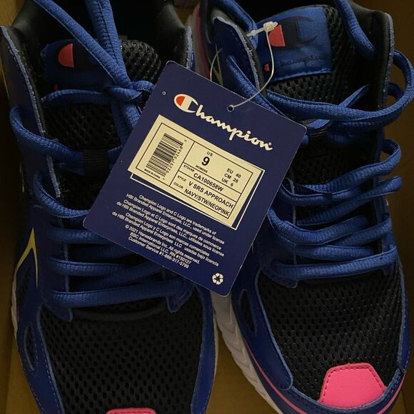 NWT Women’s Champion Running Shoes Blue Black Pink Size 9M V SRS Approach comfy - Picture 11 of 12